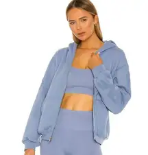 X Revolve Zip Up Hoodie in Capri