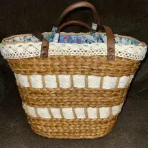 Summer Straw Tote Bag For Women’s Beach Tote