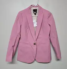 J.‎ Crew Women Bi-Stretch PARKE Blazer One Button Long Sleeve Pink Sz 2