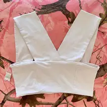 l space white cross back bikini top 