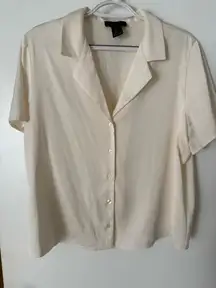 Rachel Roy White Silk Blouse