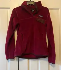 Patagonia Women’s Maroon Re-tool Snap-T Pullover Size Small