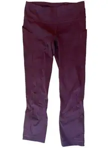 Lululemon  Speed Up Mid Rise Legging Maroon Dark Purple Sz 4