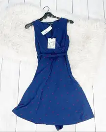 41 Hawthor Blue Stitch Fix n Lorene Faux Wrap V-Neck Sleeveless Knit Dress