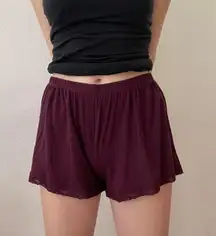 maroon soft shorts