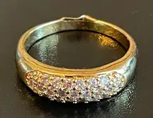 Cute Austrian crystal gold plated ring size 7.5