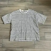 All saints oversized fit stripe tshirt
