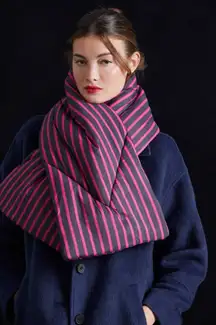 Maeve Anthropologie Striped Puffer Scarf