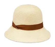 Brand New Rag and Bone Women's M/L Natural Woven Panama Hat Fedora $275