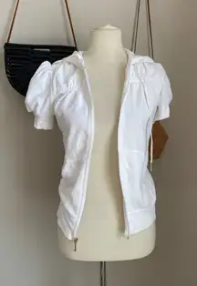 Vintage Y2K Juicy Couture Full Zip Short Sleeve Hoodie, Size Medium