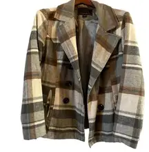 Wool Blend plaid jacket