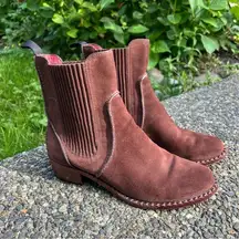 Marc By Marc Jacobs Women's Round Toe Suede Ankle Bootie Brown Size 39