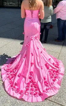Pink Prom Flower Dress