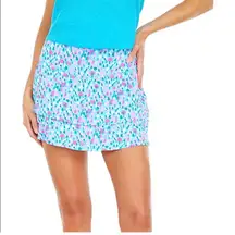 Lilly Pulitzer Luxletic Adlai Skort Hottie Dottie Pink/Turquoise/Teal XS
