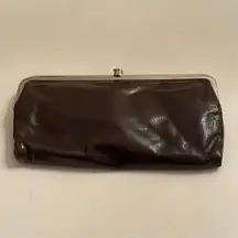 HOBO The Original Lauren Clutch Glazed Brown Leather Finish Wallet