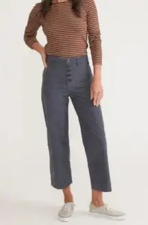 Marine Layer Bluish/Gray Corduroy Bridget Wide Leg Cropped Pants Size 12