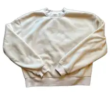 NWOT Fabletics Cream Eco Go-To Crewneck Sweatshirt Medium