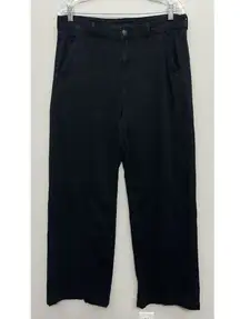 American Eagle Women’s Wide Leg Baggy Jeans Pants Black 12 Black High Rise