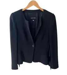 Giorgio Armani Pure Silk Black Blazer‎ Womens Size US 10 (44) Made in Italy