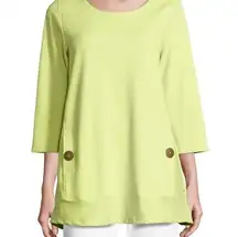 New W/ Tags Neon Buddha green size large top