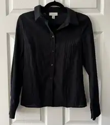 Express Black Slim-Fit Button Down Shirt 