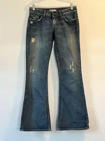 BKE  Denim Womens Blue Wash Stretch Casual Flare Denim Jeans 28x 31.5