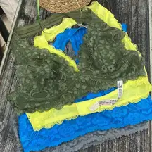 Free People SET of 4 Lace Bralette Bra Tops S