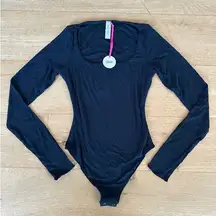 Padma x Bare Necessities - Modal Rib Knit Bodysuit in Black