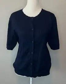 Urban Coco Cable Knit Cardigan Navy Size Large