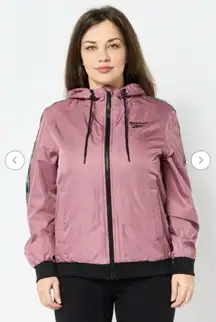 Reebok Women’s Mauve Fleece Lined Windbreaker Jacket 
