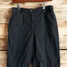 Chico's‎ Black 100% Cotton Bermuda Shorts Size Small