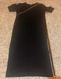 ASOS‎ Maxi Dress Bodycon Zipper Detail Casual Party Cocktail Black US 4