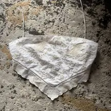 NWT Zara White Bandana Eyelet Top