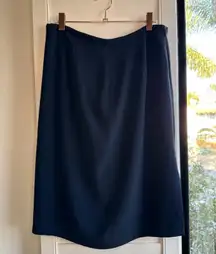 Vintage Armani Collezioni Suiting Skirt in Navy Blue size 10