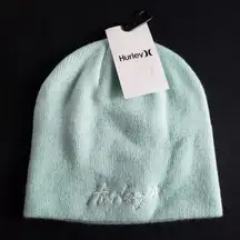 Hurley Script Staple Beanie Mint Blue NWT‎ Embroidered
