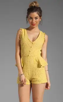 6 SHORE ROAD Patrons Lace Peplum Romper