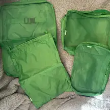 The Foldie Travel Packing Cubes Set- GRASS GREEN