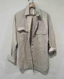 AritziaBabaton Utility Flannel Button Shacket Blouse Size Small Long Sleeve 1316