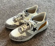 Vici White and Black Sneakers with Canvas Upper