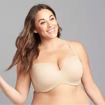 New Lane Bryant‎ Cacique Multi-Way Boost Strapless Bra 7 Ways In Café Size 38DDD