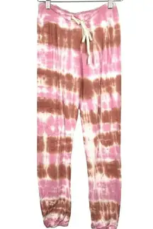 NEW Sundry Women Size Medium Pink Tie Dye Jogger Sweatpants