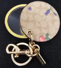 COACH  Veggie Print Keychain W/Mirror