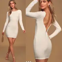 Lulus Addyson Long Sleeve Backless Bodycon Dress