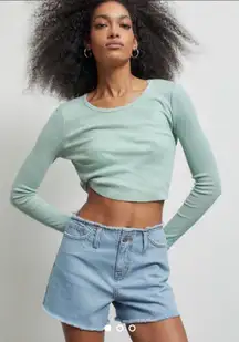 brand new  denim shorts 24”