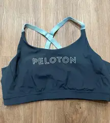 Peloton Women's Sports Bra‎ Renewed Control Color block Mesh Back Size XXL Teal