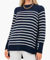 tuckernuck Navy Bar Harbor Striped Sweater size XS cotton DR