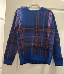 Time & Tru Plaid Sweater