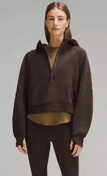 Lululemon Scuba Oversized Half Zip Hoodie Espresso Brown XS/S