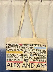 Alex and Ani Inspirational Canvas Tote