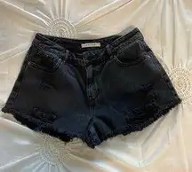 Black High Waisted Festival Shorts